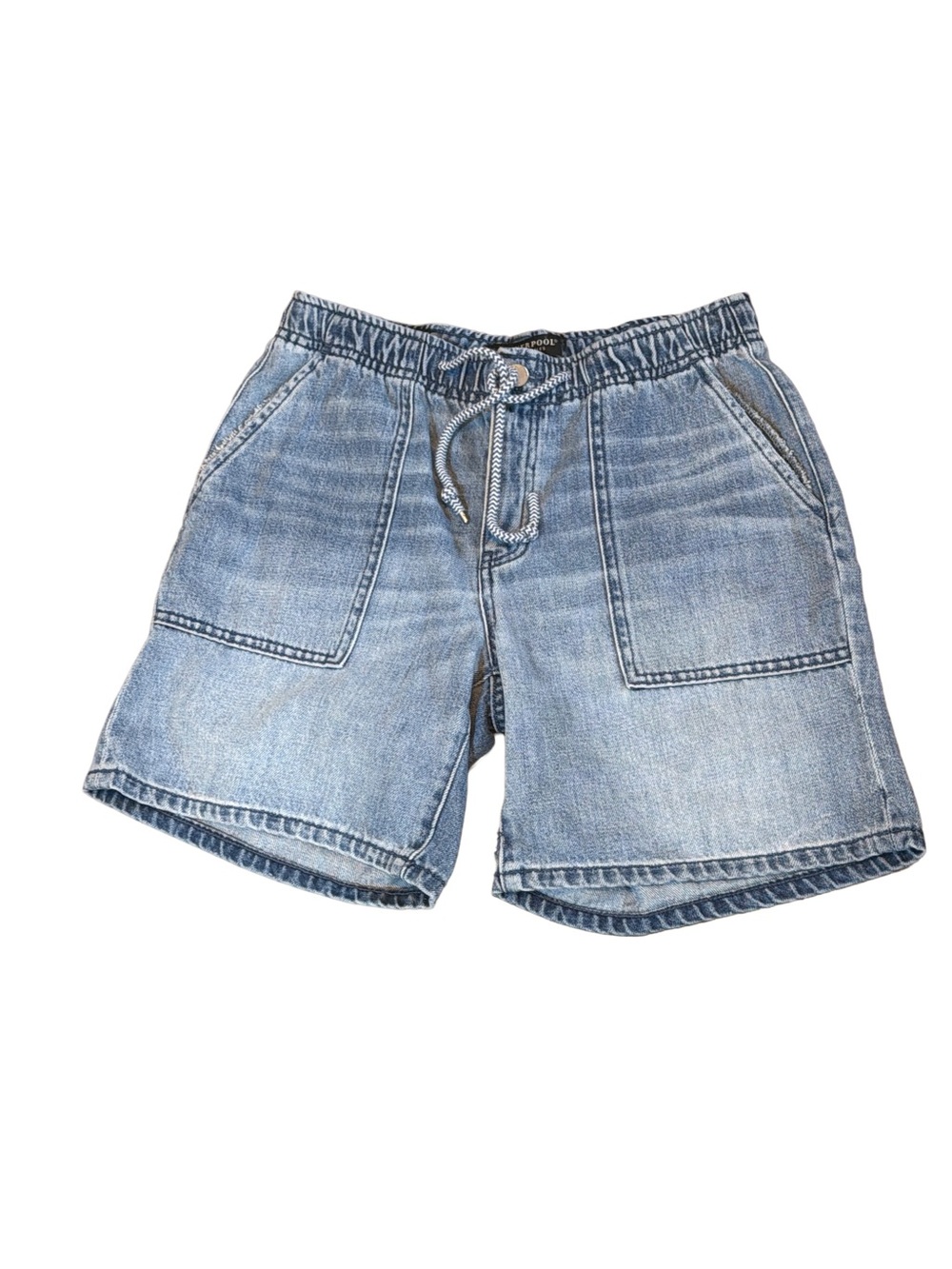 Liverpool Womens Light Wash Denim Drawstring Shorts. Size 4/27